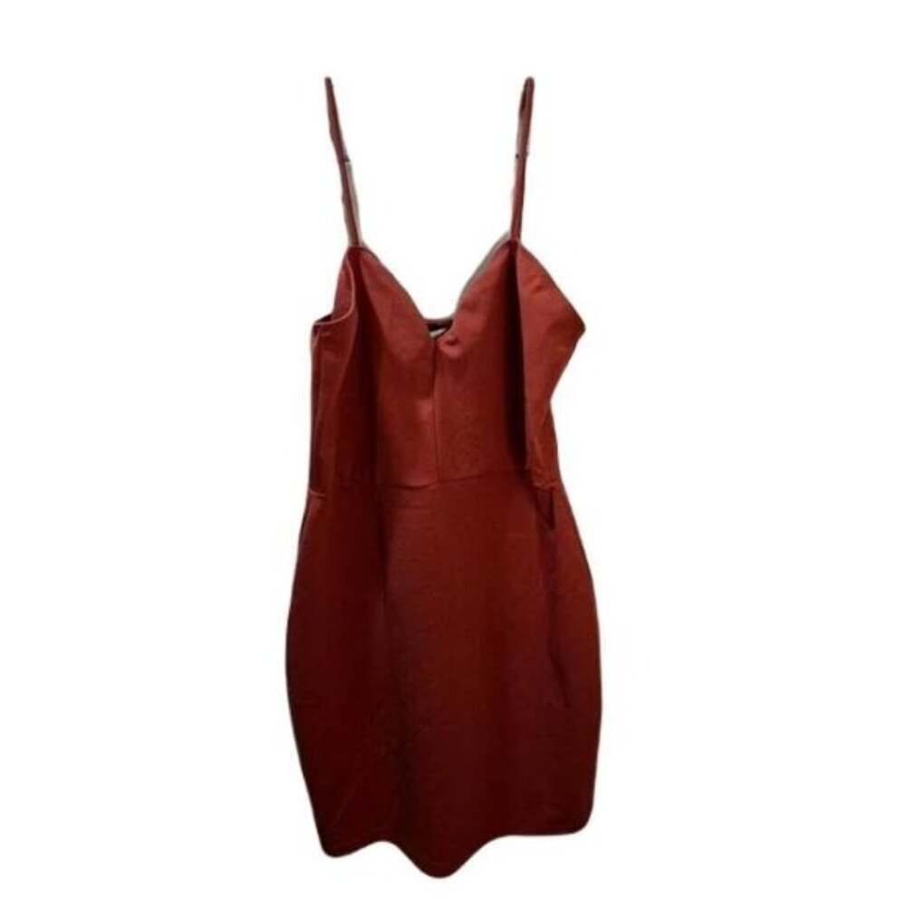 Womens V-Neck Spaghetti Strap Sleeveless Mini Dress Medium‎